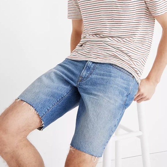 NWT Madewell Mens 9” Denim Shorts In Eastchase Medium Blue Wash - Picture 2 of 9